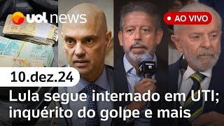 Lula teve dor de cabeça antes de ser operado Janja acompanha em UTI  notícias ao vivo  UOL News [upl. by Koosis]