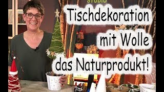 Floristik24 🎄 Tischdekoration DIY mit Filz amp Wolle in weihnachtlichen Farben [upl. by Ahaelam277]