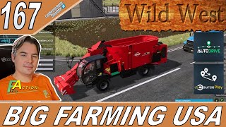 LS22 WildWest 16fach ModMap 167 Stroh und Futter mit Mischwagen verteilen AD CP FarmingSimulator [upl. by Arracat]