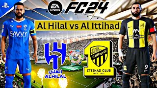 EA FC24  Al Hilal vs AlIttihad  PS5™4K60Gameplay  Saudi Pro League 202425  Neymar vs Benzema [upl. by Nevuer279]