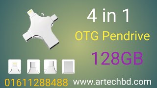 4 in 1 OTG Flash Drive 128GB  AR TECH BD  Bangla Review  2023 [upl. by Joselow]