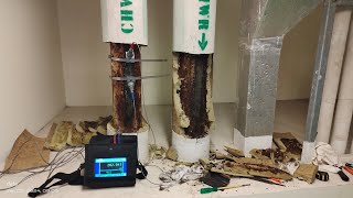 chilled water line GPM testing with ultrasonic flow meter [upl. by Corty967]