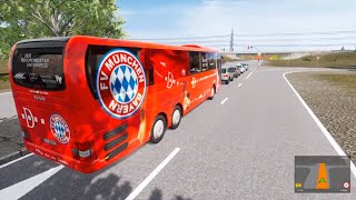 Fernbus Simulator Football Team Bus  Driving To Bremen  Bundesliga Bayern Munich  Gameplay 4k [upl. by Droflim111]