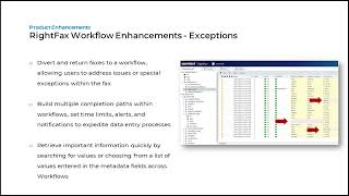 Whats New in RightFax 2XX RightFax Workflows  Exceptions [upl. by Ashil]