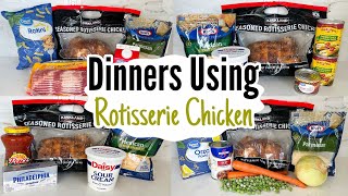 5 AMAZING Recipes Using Rotisserie Chicken  The Quickest Chicken Dinners EVER  Julia Pacheco [upl. by Aicenev728]