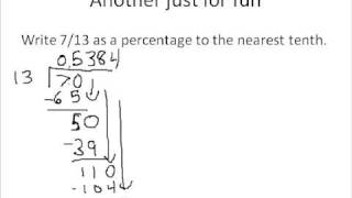 Fractions Decimals amp Percentages Part 2 Simplifying Math [upl. by Novyad629]