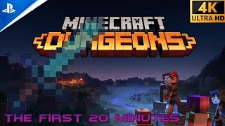 Minecraft Dungeons First 30 Minutes Gameplay Ps5 4KHDR  gaming viralvideo gameplay [upl. by Dougie]