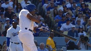 4615 Rollins threerun shot gives Dodgers the win [upl. by Ariaes]