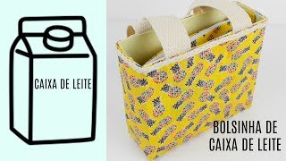 DIY  Bolsa com necessaire feita de caixa de leite  Do Lixo ao Luxo [upl. by Towers247]