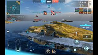 World of Warships Blitz  Tier 8 USA Aircraft Carrier Lexington 21 [upl. by Ellenehs]