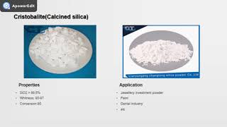 Manufacture cristobalite for jewelry investment powder [upl. by Abey]