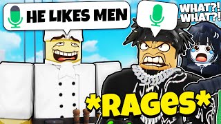 Trolling EDATERS ON ROBLOX Voice CHAT CRINGE [upl. by Yelkreb]