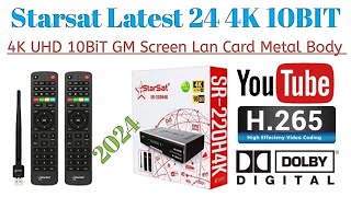 Starsat Latest 2024 4K UHD 10BIT Model  Starsat SR220H 4K Complete Details [upl. by Frederica321]