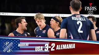 Highlights Voleibol USA vs Alemania 32  Juegos Olímpicos París 2024  Telemundo Deportes [upl. by Fabria]