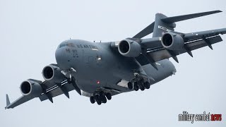 The US Air Force C17 Globemaster III shows off its insane takeoff speed MCN [upl. by Billen934]