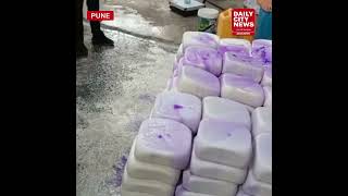 Skimmed milk powder and palmolein oil used to make paneer at a factory in Manjari Khurd [upl. by Salina]