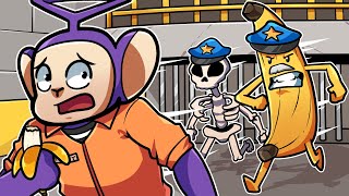 ESCAPE FROM BANANA FAMILY  Tinky Winky Plays Roblox Banana Prison Run [upl. by Ignatia]