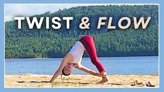 Twist And Flow  15 Minute Yoga Routine [upl. by Aliemaj]