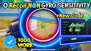 PUBG MOBILE BEST NON GYRO SENSITIVITY 🔥 [upl. by Cohn]