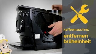 Entfernen der Brüheinheit Ihrer Kaffeemaschine  Ersatzteilercenterde [upl. by Einnig]