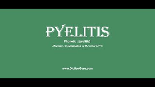 pyelitis Pronounce pyelitis with Meaning Phonetic Synonyms and Sentence Examples [upl. by Adnuhsar]