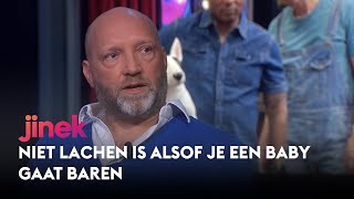 Ruben van der Meer vergelijkt niet lachen met een bevalling  JINEK  RTL Talkshow [upl. by Sonia]