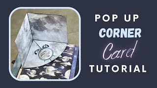 Pop Up Corner Card Tutorial  Unfold Moon Page  Photo Album [upl. by Nerval]