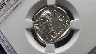 440404 BC Athens Tetradrachm NGC CH AU 44 [upl. by Shutz]