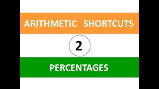 percentages  arithmetic shortcut 2 [upl. by Attikin]