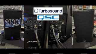 QSC K122 and Turbosound Milan M12 with Behringer XENYX 1202SFX Soundcheck proaudio activespeaker [upl. by Ttoille]