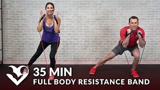 35 Min Full Body Resistance Band Workout for Women amp Men  Elastic Exercise Band Workouts Training [upl. by Ryun467]