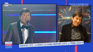 Sanremo 2022 la grinta di Gianni Morandi dopo la prima serata  Oggi è un altro giorno 02022022 [upl. by Best]