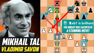 Mikhail Tal Shows an Incredible Middlegame Against Vladimir Savon  USSR Championship 1972 [upl. by Holofernes]