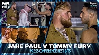 The best bits from the Jake Paul v Tommy Fury press conference  heated exchanges  a fiery faceoff [upl. by Ycnahc199]