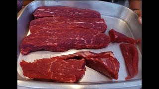 Howto cut a Tri Tip Roast into TriTip Steaks [upl. by Akihdar402]