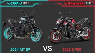 2024 Yamaha MT 09 🆚 Kawasaki Z 900  Comparison  Mileage  Top Speed  Price  Bike Informer [upl. by Elreath]