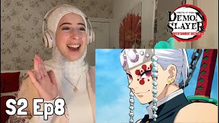 PAIN amp a FLAMBOYANT introduction  Demon Slayer Season 2 Episode 8 Reaction [upl. by Oak996]