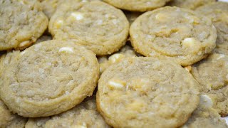 Chewy white chocolate coconut cookies  Easy cookie recipe [upl. by Yhtomit]