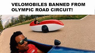 VELOMOBILES BANNED FROM THE OLYMPIC ROAD CIRCUIT 042 [upl. by Haididej680]