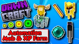 DawnCraft Mob amp XP Farm Automation Ars Nouveau Guide [upl. by Ellehciram]