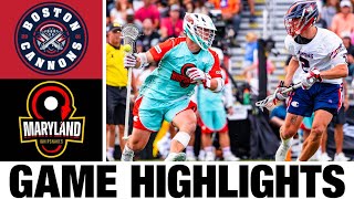 Maryland Whipsnakes vs Boston Cannons Highlights  2024 Premier Lacrosse League  PLL Highlights [upl. by Laughry]