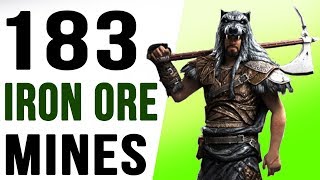 Skyrim All Iron Ore Mines Locations 183 Iron Ore [upl. by Baudelaire111]