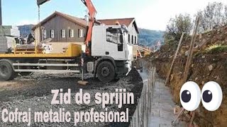 SANTIER ZID de SUSTINERE COFRAJ DOKAconstructie gard din beton armat [upl. by Ennad552]