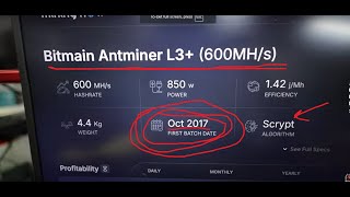 this 7 year old crypto mining asic miner is profitable again with 20x sale value increase SCRYPT L3 [upl. by Agnesse]