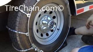 TireChaincom TruckSUV Cable Tire Chains Installation [upl. by Otes]