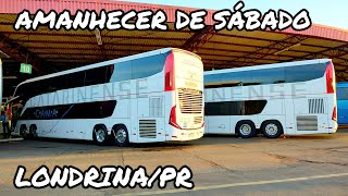 NOVOS G8 1800DD EURO 6 EM AÇÃO NA RODOVIÁRIA DE LONDRINAPR  MOVIMENTAÇÃO DE ÔNIBUS NO AMANHECER [upl. by Pearce]