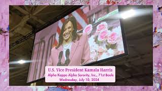 AKA Boule 2024 💚💖💚 US Vice President Kamala Harris Addresses 71st Alpha Kappa Alpha Boule [upl. by Akcimahs]