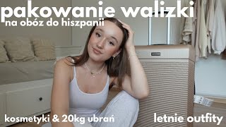 pakowanie walizki na obóz do hiszpanii kosmetyki amp 20kg ubrań [upl. by Afinom]