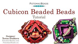 Cubicon Beaded Beads DIY Jewelry Making Tutorial by PotomacBeads [upl. by Nazay]