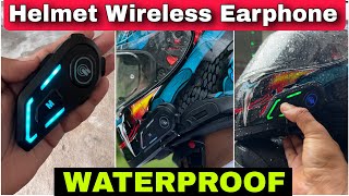 Best Waterproof Helmet Earphone  EDYELL Helmet Wireless Earphone C5 Installation amp Review [upl. by Tedder]